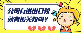 公司有進(jìn)出口權(quán)就有報關(guān)權(quán)嗎？